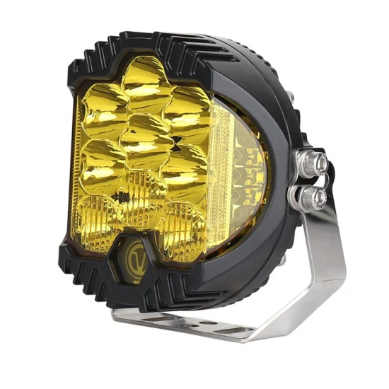 Lampe de travail LED pour camion, 5 pouces, blanc, jaune, ambre, pare-chocs tout-terrain, double face, tir antibrouillard